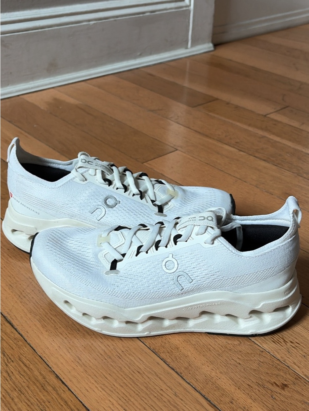 OnCloud Running Women's White Cloudsurfer Sneakers